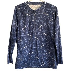 The American Outdoorsman Floral Blue Long Sleeve Top